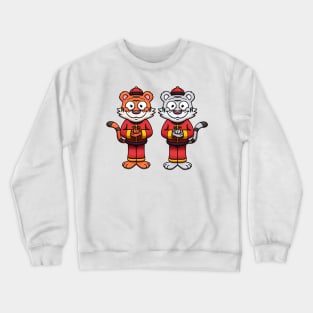 2022 Chinese New Year 2 Cute Hospitable Tigers Crewneck Sweatshirt